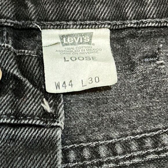 Vintage Levi’s 545 Orange Tab Distressed Black Wash - Size 44x30 - Picture 6 of 9